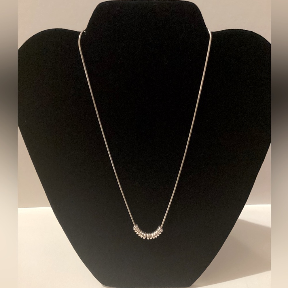 925 Italy sterling silver 13 disc charm necklace